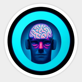 A brainiac - an android with his brain visible Sticker